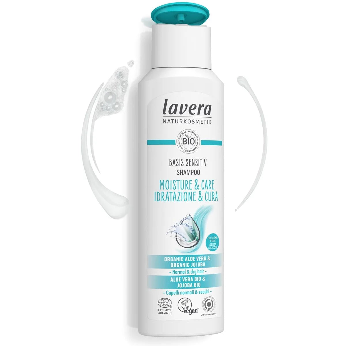 Lavera Basis Sensitiv Moisture & Care Shampoo – 250 ml herkälle hiuspohjalle