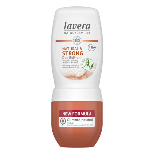 Lavera Deo Roll-On Natural &amp; Strong – 48h luonnollinen suoja hikoilua vastaan ilman alumiinia