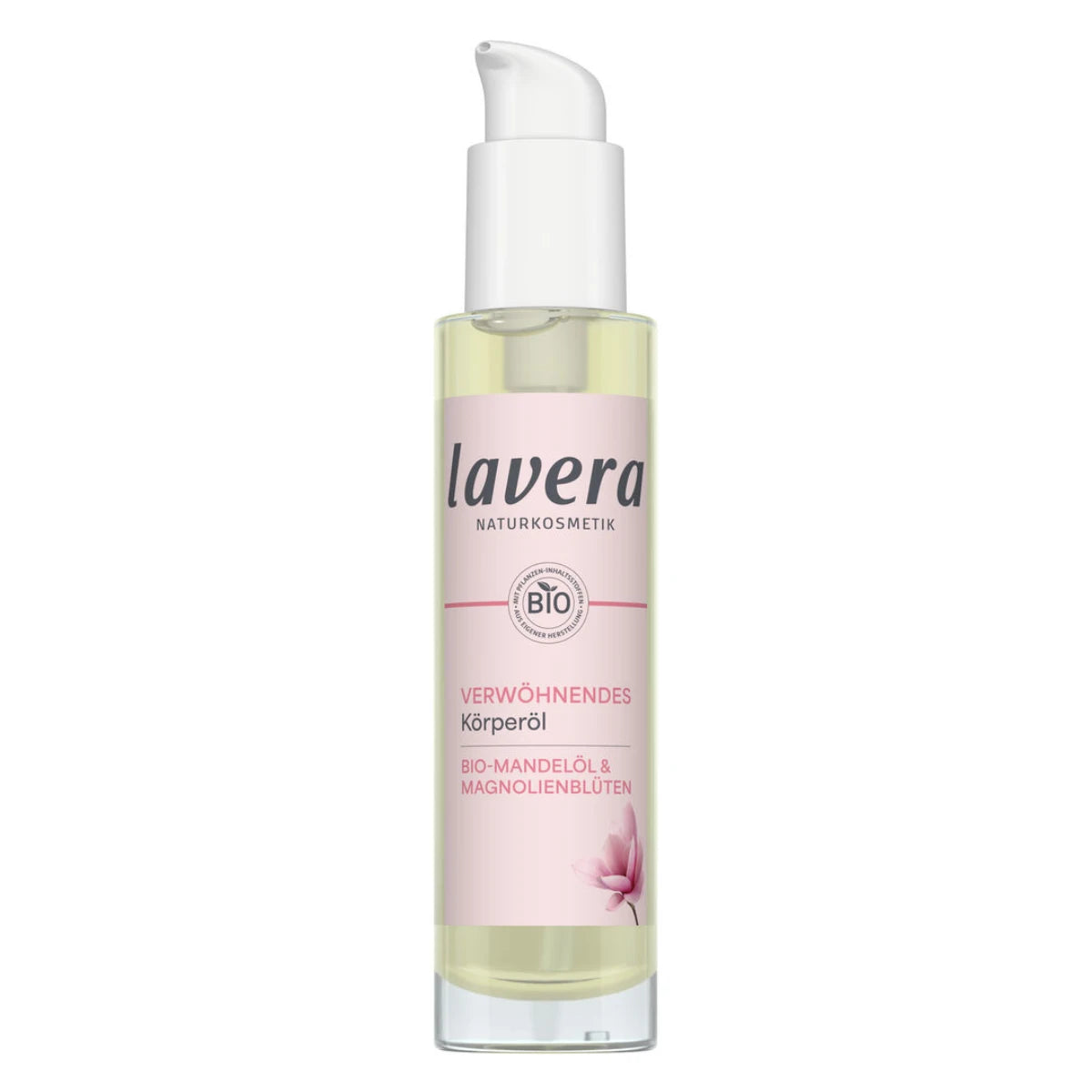 Lavera Indulgent vartaloöljy 100 ml sisältää luomu manteliöljyä