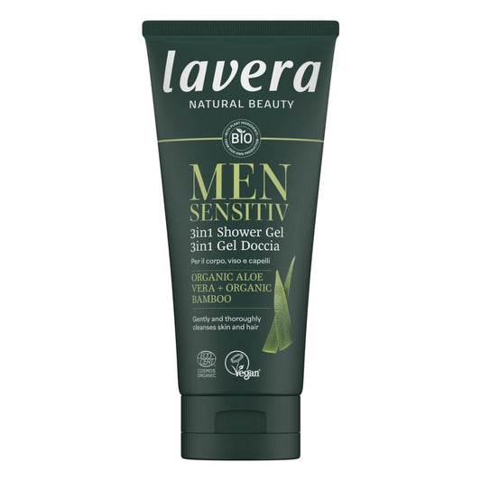 Lavera Men Sensitiv 3in1 suihkugeeli vartalolle ja hiuksille 200 ml