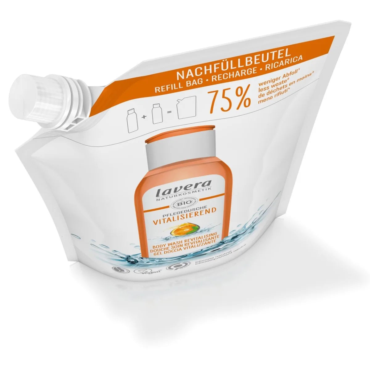 Lavera Refill Body Wash Revitalising 500 ml täyttöpussi