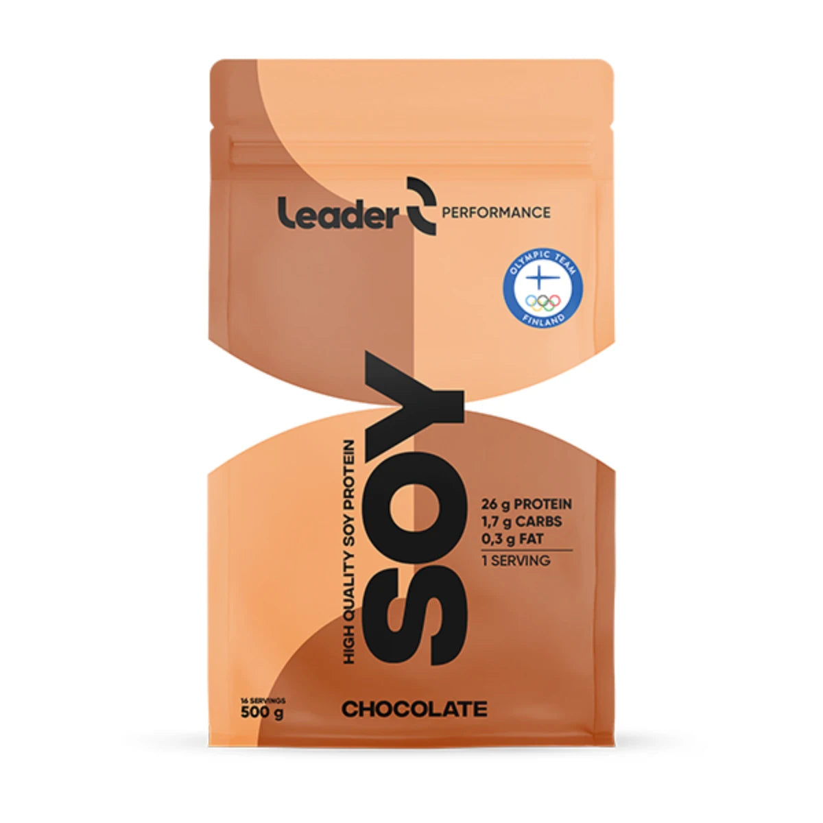 Leader Performance Soy Protein Chocolate 500 g – kaakaonmakuinen soijapohjainen proteiinijauhe