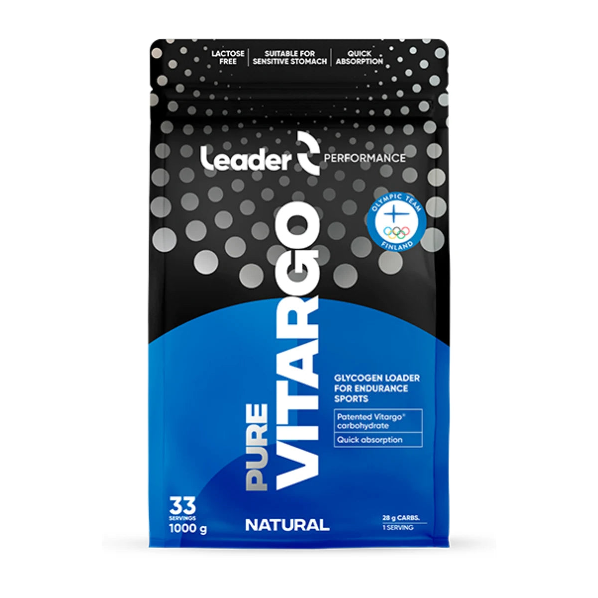 Leader Performance Vitargo® PURE 1000 g – Nopea hiilihydraatti energia- ja palautumistukeen