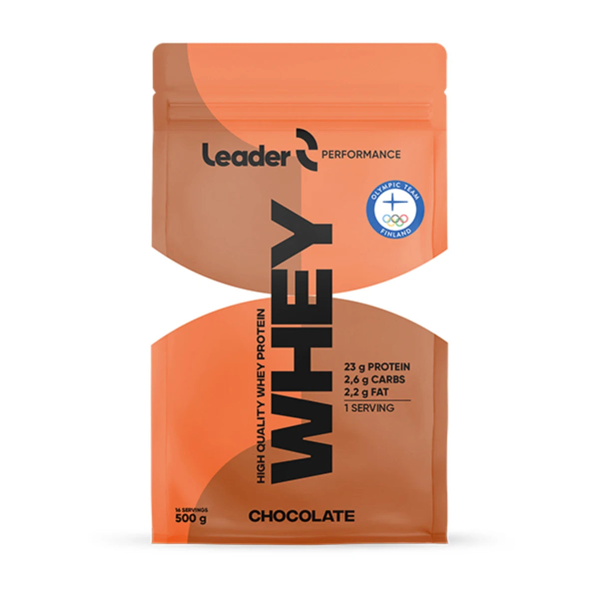 Leader Performance Whey Protein Chocolate 500 g – Laadukas suklaanmakuinen heraproteiinijauhe