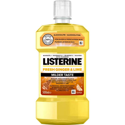 LISTERINE Fresh Ginger & Lime Milder Taste miedompi maku suuvesi 500 ml
