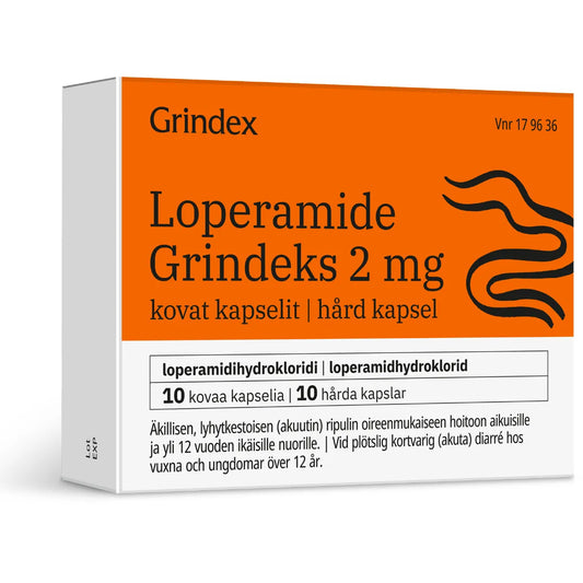 LOPERAMIDE GRINDEKS 2 mg kapseli, kova 10 kpl