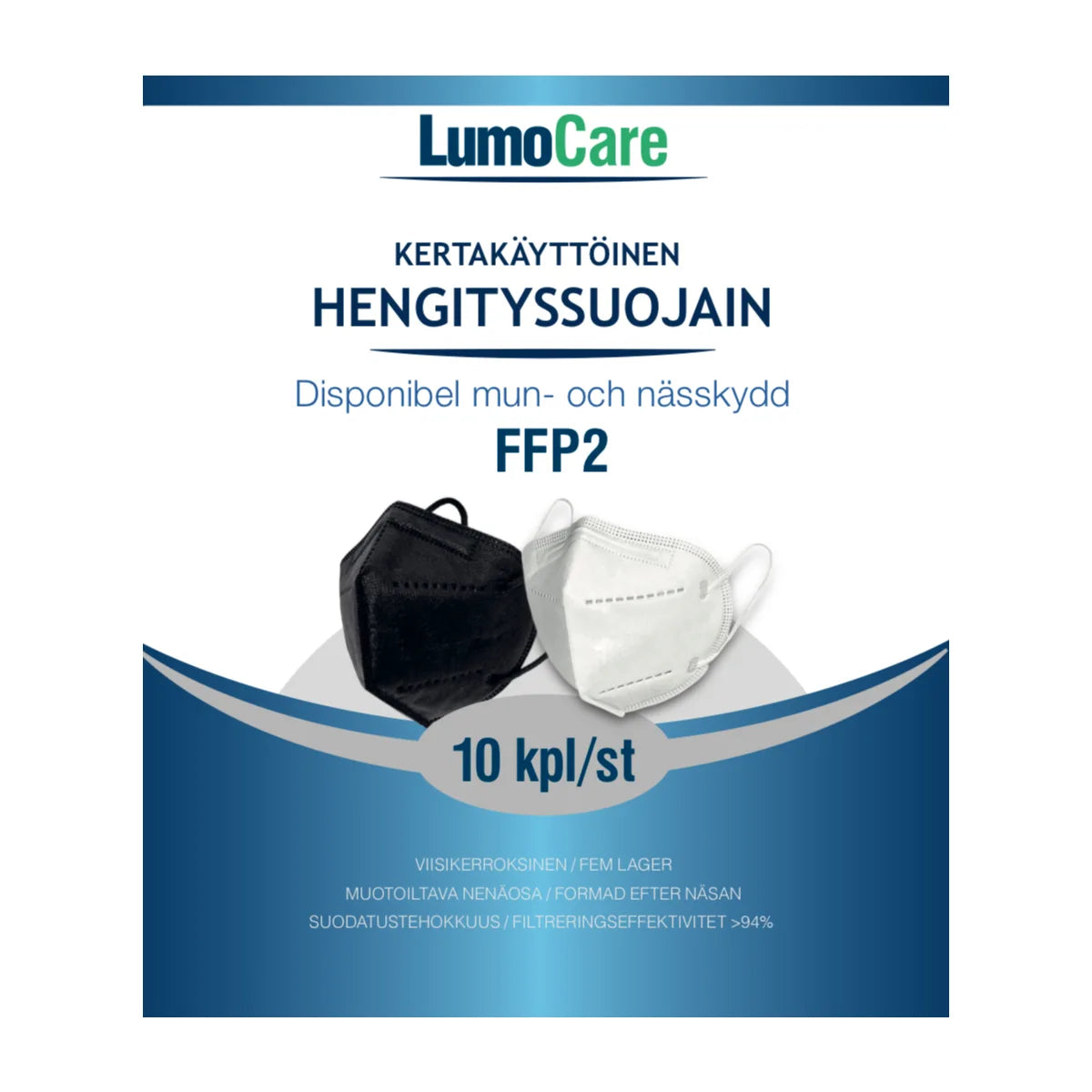 Lumocare FFP2 Hengityssuojain 10 kpl