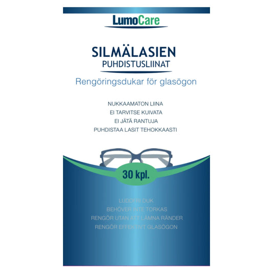Lumocare Silmälasien puhdistuspyyhe – 30 kpl