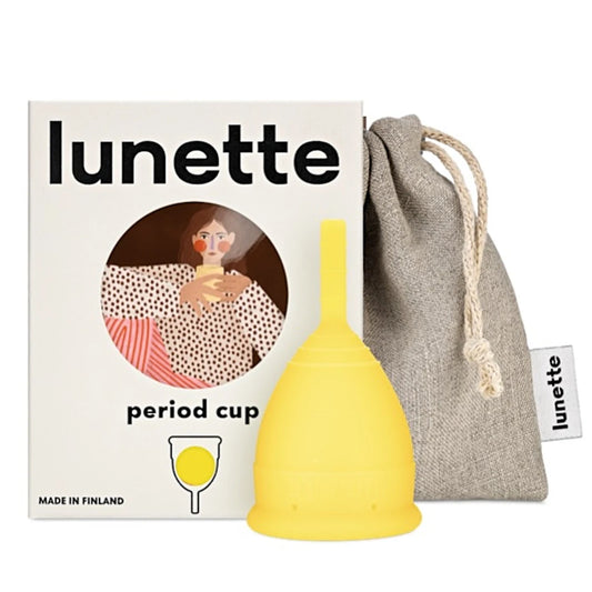 Lunette Kuukautiskuppi Keltainen koko 1 – niukalle vuodolle