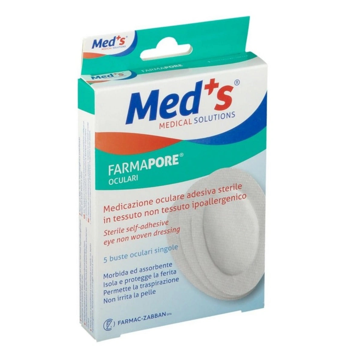MEDS Farmapore kiinnittyvä sidos silmälle ovaali 5 kpl