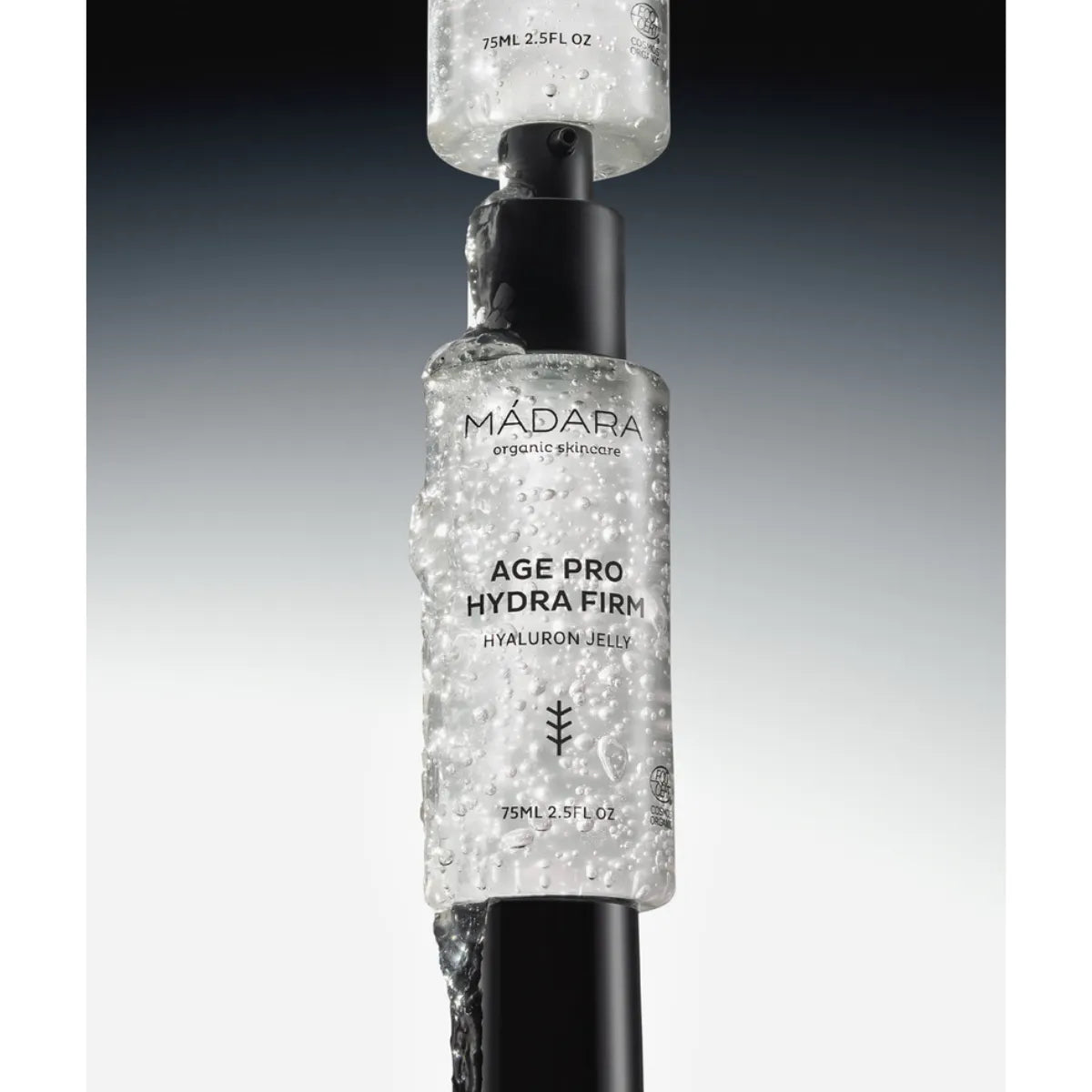 Mádara Age Pro Hydra Firm Hyaluronigeeli 75 ml – rasvaton koostumus sopii myös sekaiholle