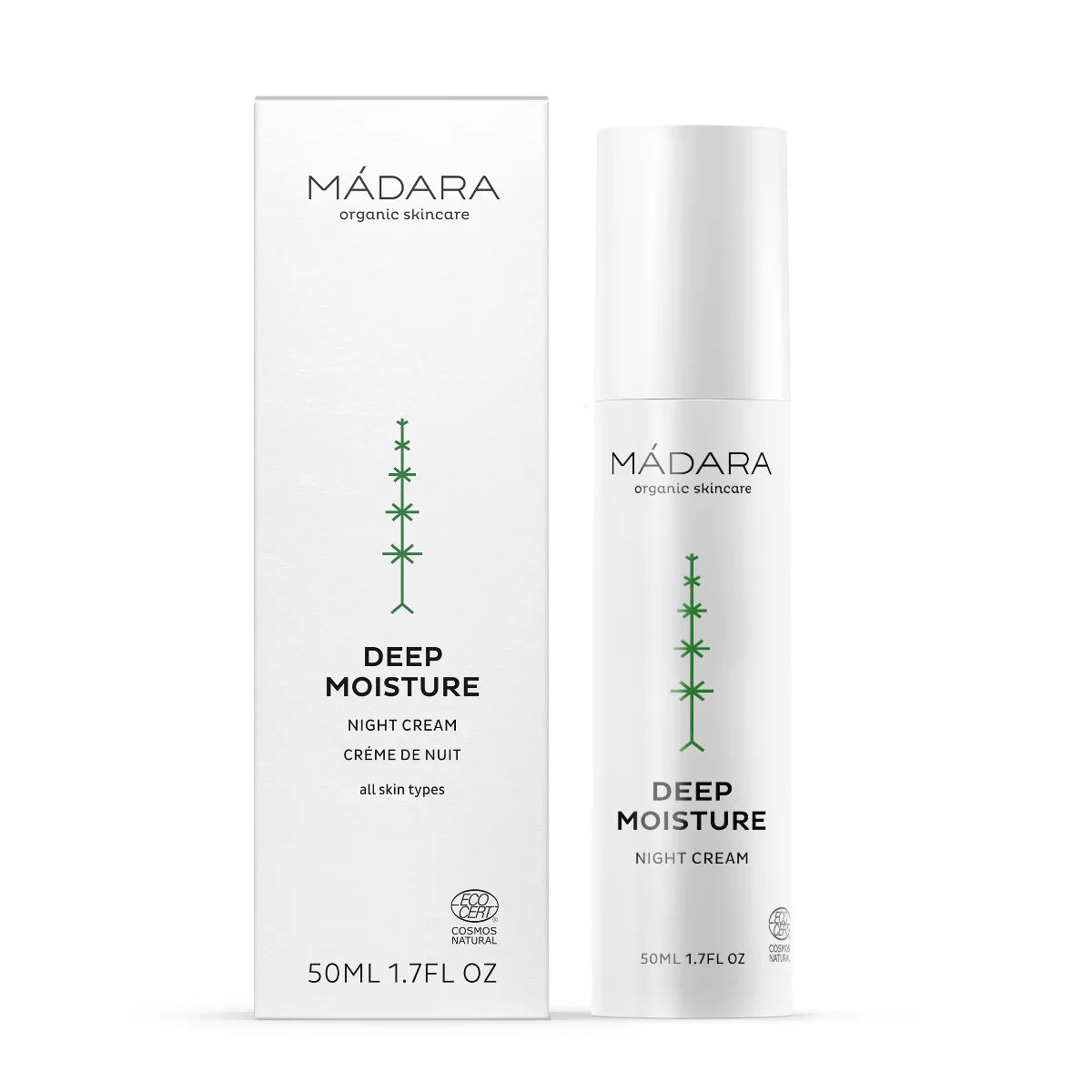 MÁDARA Deep Moisture Night Cream 50 ml – täyteläinen yövoide intensiiviseen kosteutukseen