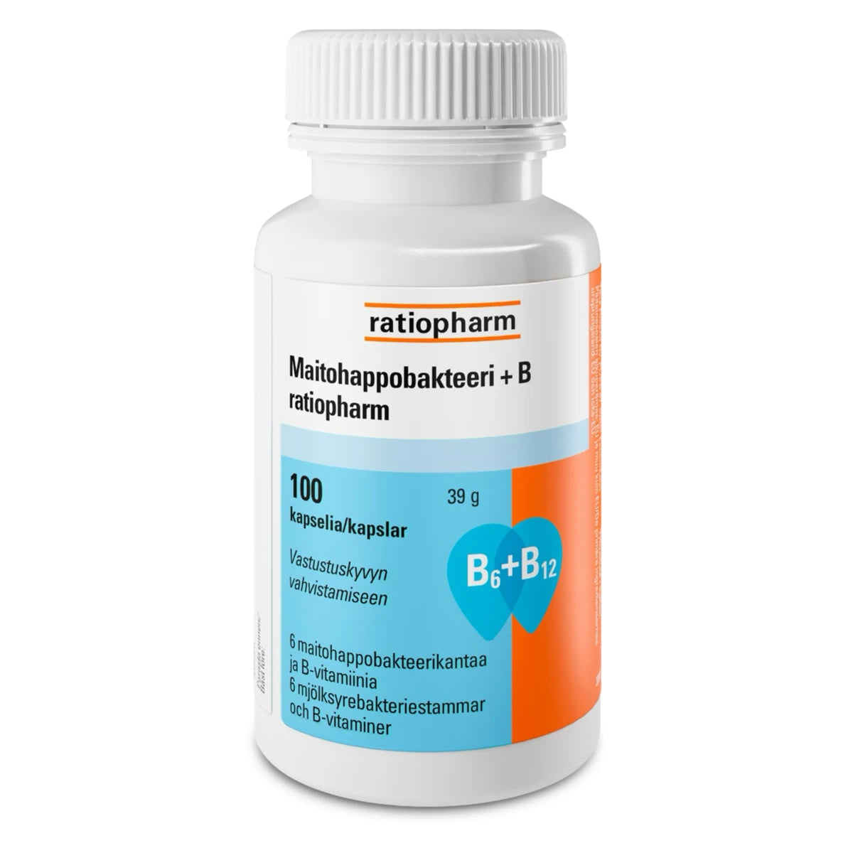 Maitohappobakteeri + B Ratiopharm kapseli 100 kpl