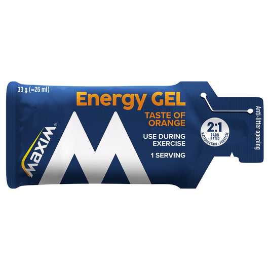 Maxim Energy Gel Orange 33 g – hiilihydraattigeeli suorituksen aikana