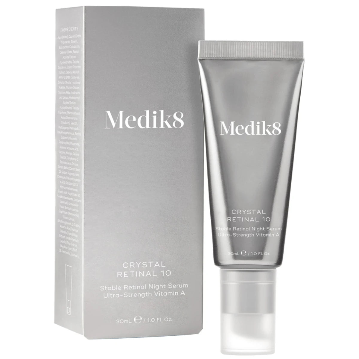 MEDIK8 Crystal Retinal 10 30 ml A-vitamiinijohdannaista retinalia sisältävä yöseerumi