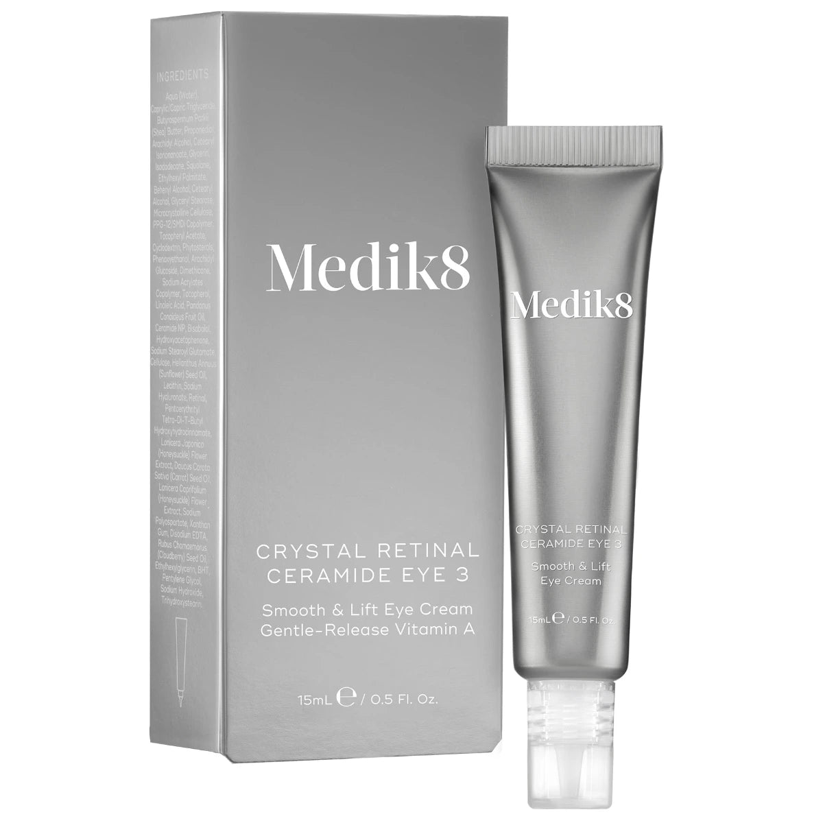 MEDIK8 Crystal Retinal Ceramide Eye 3 15 ml stabiloitua retinaldehydiä sisältävä silmänympärysvoide