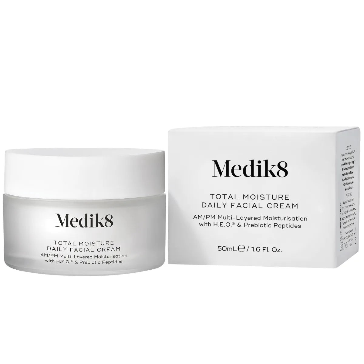 MEDIK8 Total Moisture Daily Facial Cream 50 ml kosteuttaa jopa 100h ajan, sopii myös meikin alle