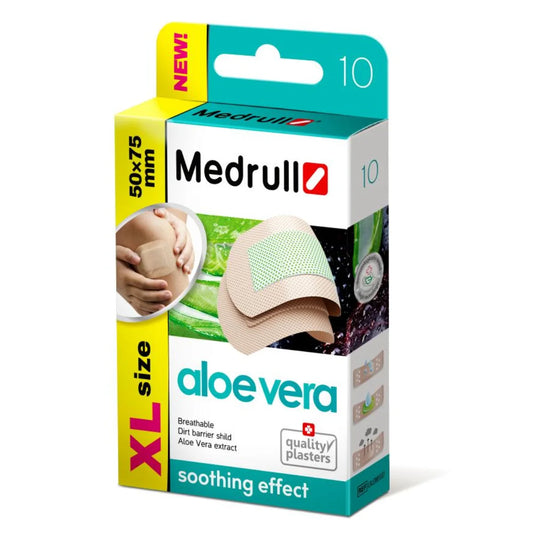 Medrull Aloe Vera laastari koko XL 50x72 mm 10 kpl