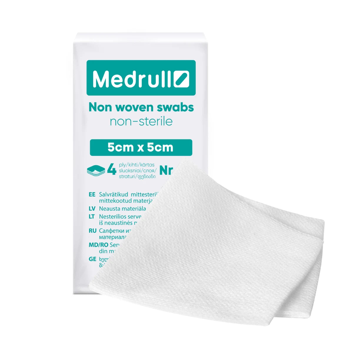 Medrull kuitukangastaitos Non Woven Swab 5x5 cm 100 kpl