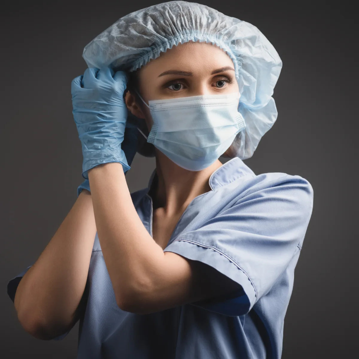 MEDRULL Nurse Caps kuitukankainen suojapäähine 100 kpl