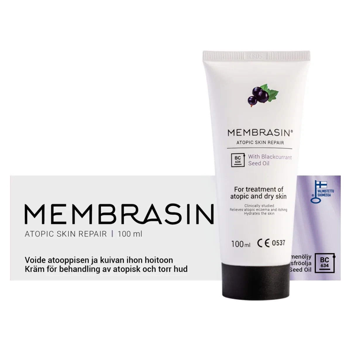 MEMBRASIN Dermal Atopic Skin Repair atooppiselle iholle 100 ml sisältää mustaherukansiemenöljyä