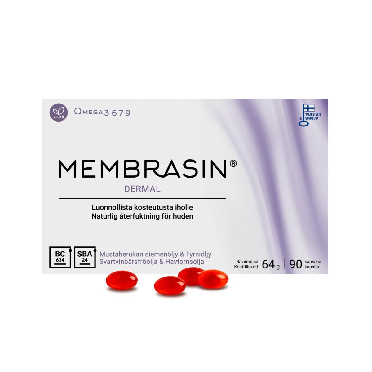 MEMBRASIN Dermal Skin Hydration kapseli 90 kpl kosteutusta iholle
