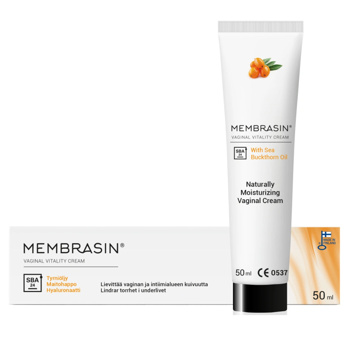 MEMBRASIN Vaginal Vitality Cream emätinvoide 50 ml lievittää intiimialueen kuivuutta