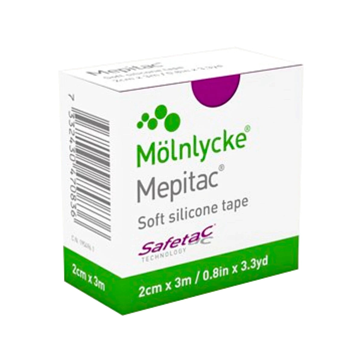 MEPITAC Pehmeä silikoniteippi 2 cm x 3 m kiinnittyy ja irtoaa hellävaraisesti