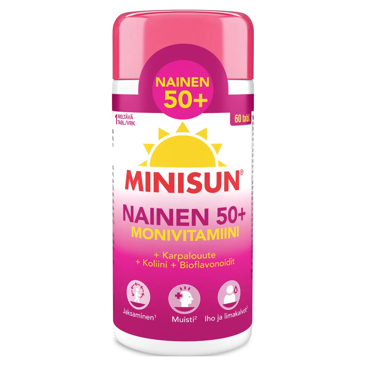 Minisun Monivitamiini Nainen 50+ 60 tablettia