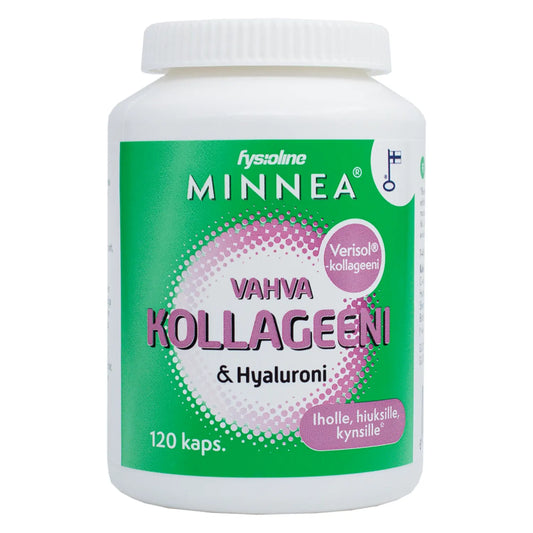 Minnea Kollageeni + Hyaluroni 120 kaps ravintolisä iholle, hiuksille ja kynsille