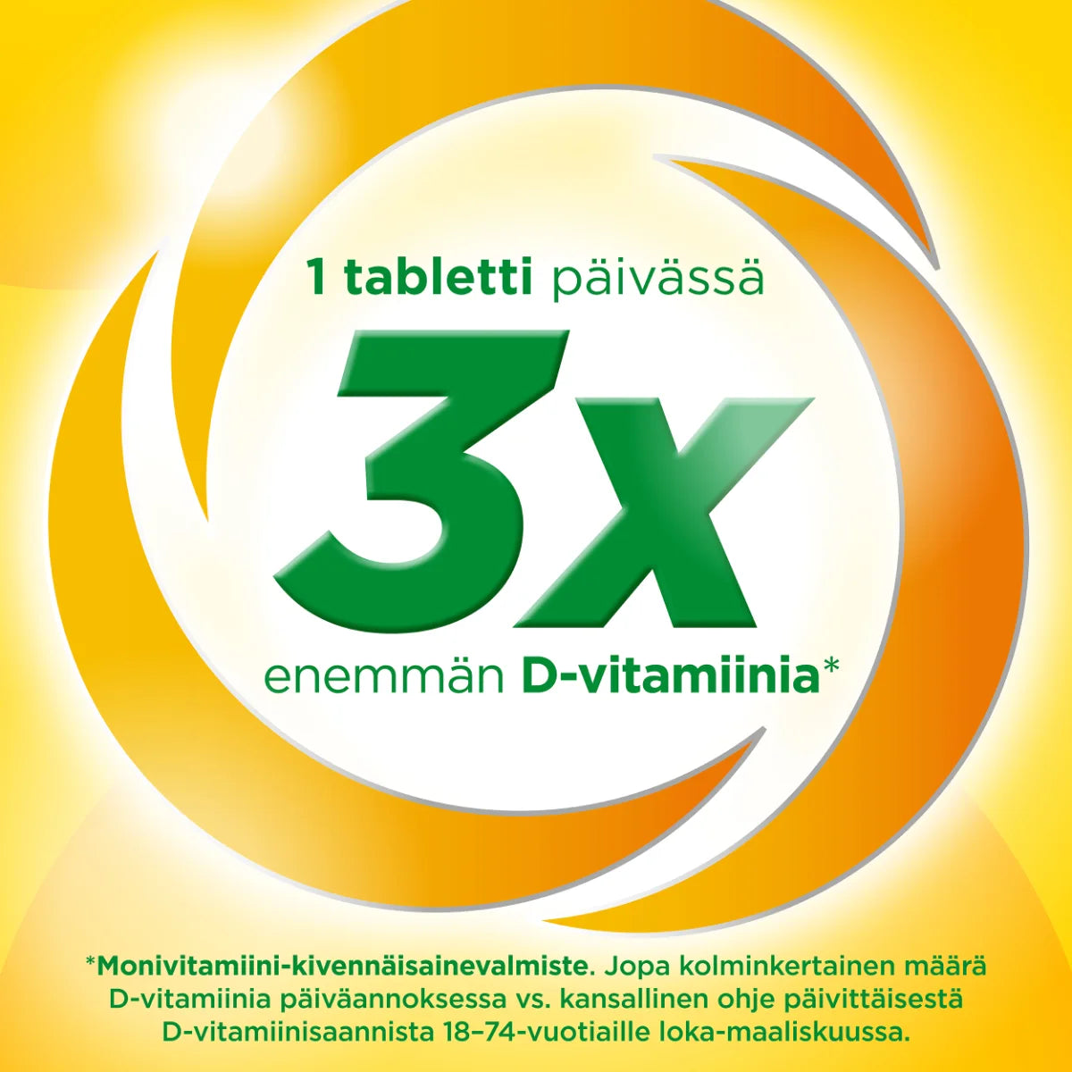 Multi-tabs vitamin D boost multivitamin 60 kpl sisältää D-vitamiinia