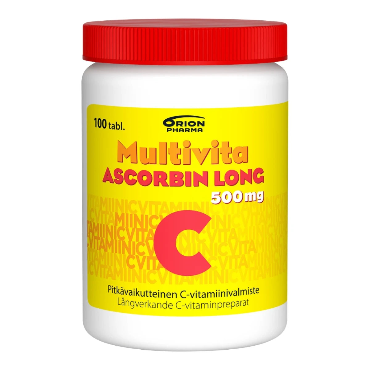 MULTIVITA Ascorbin Long 500 mg tabletti 100 kpl pitkävaikutteinen nieltävä C-vitamiinitabletti