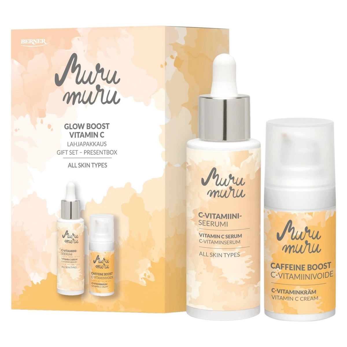 Murumuru Glow Boost Vitamin C lahjapakkaus antaa hehkua iholle