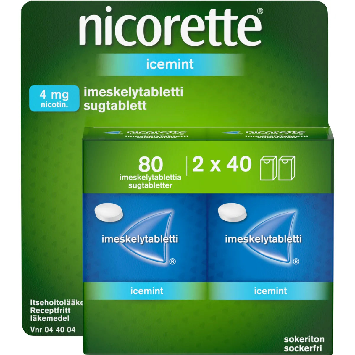 Nicorette Icemint imeskelytabletti 4 mg 2x40 kpl