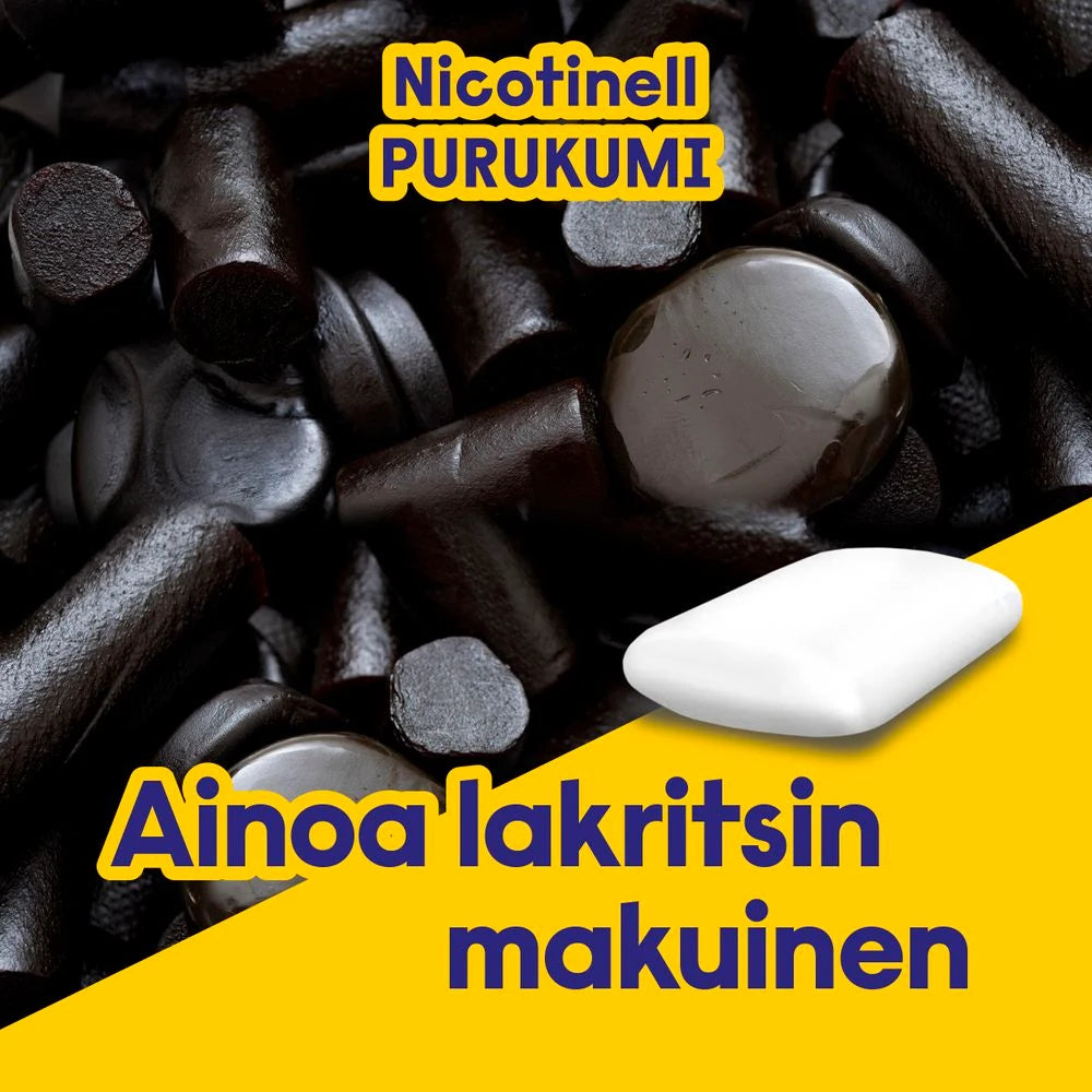 NICOTINELL LAKRITS lääkepurukumi on ainoa lakritsin makuinen