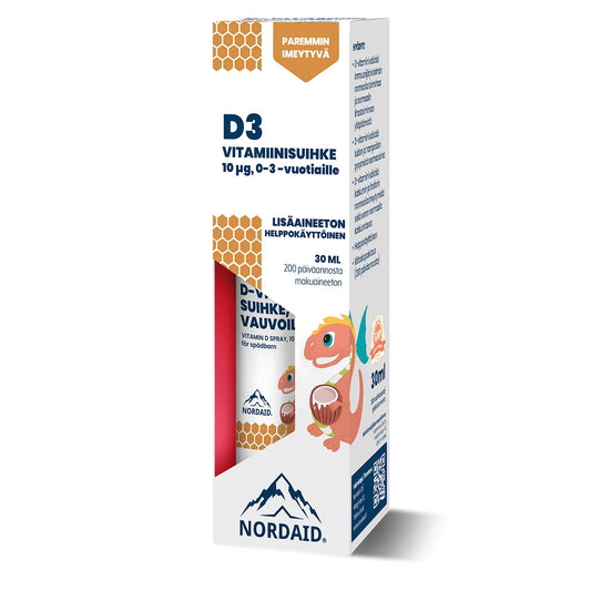 NORDAID 10 mikrog D-vitamiinisuihke vauvoille 30 ml