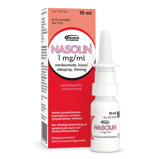 NASOLIN nenäsumute, liuos 1 mg/ml 10 ml