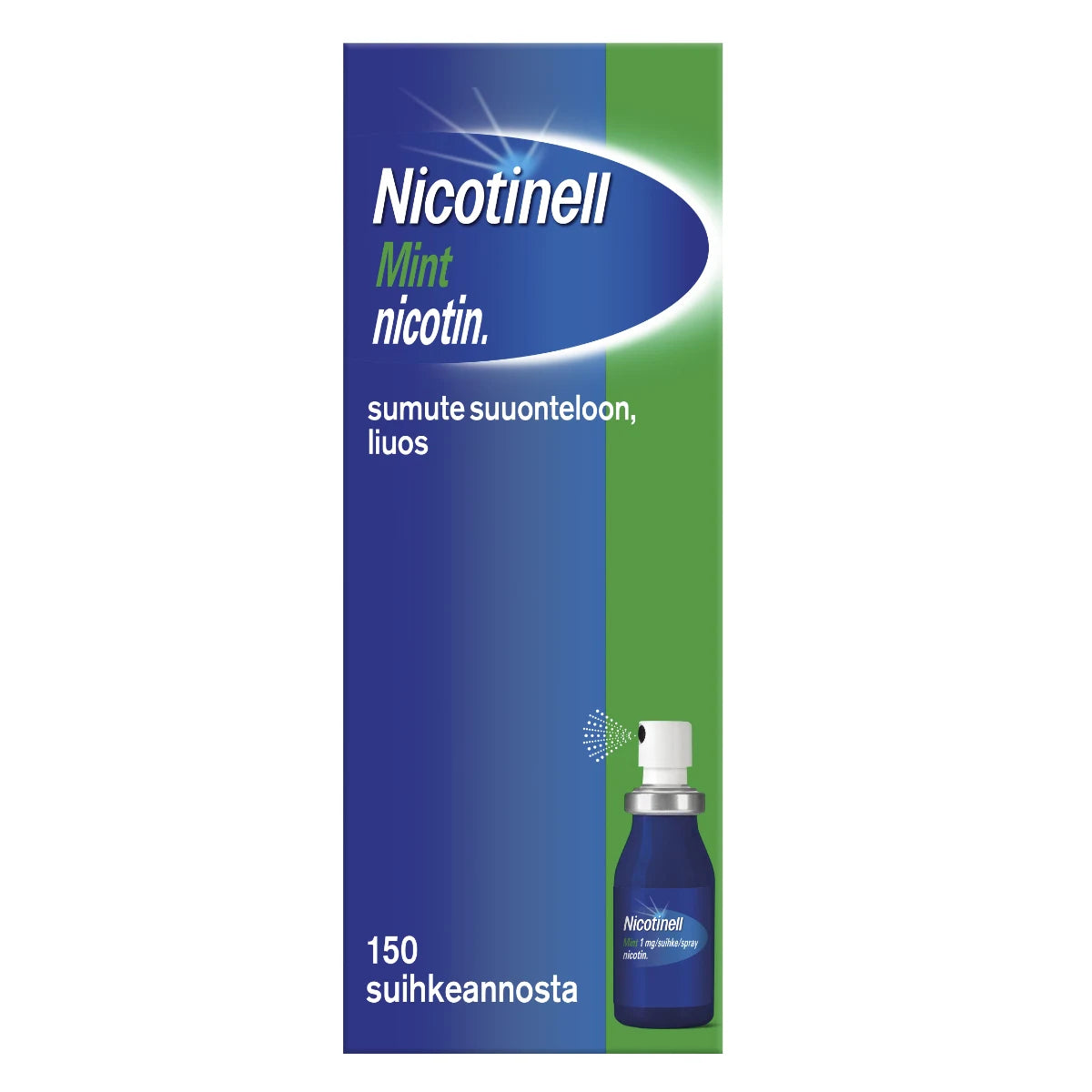 NICOTINELL MINT sumute suuonteloon, liuos 1 mg/suihke 150 annosta tupakoinnin lopettamiseen