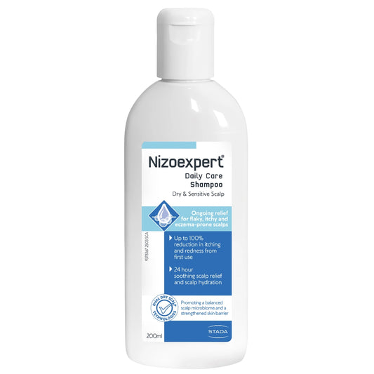 Nizoexpert Daily Care Shampoo, Dry & Sensitive Scalp 200 ml – hilseshampoo kuivalle hiuspohjalle