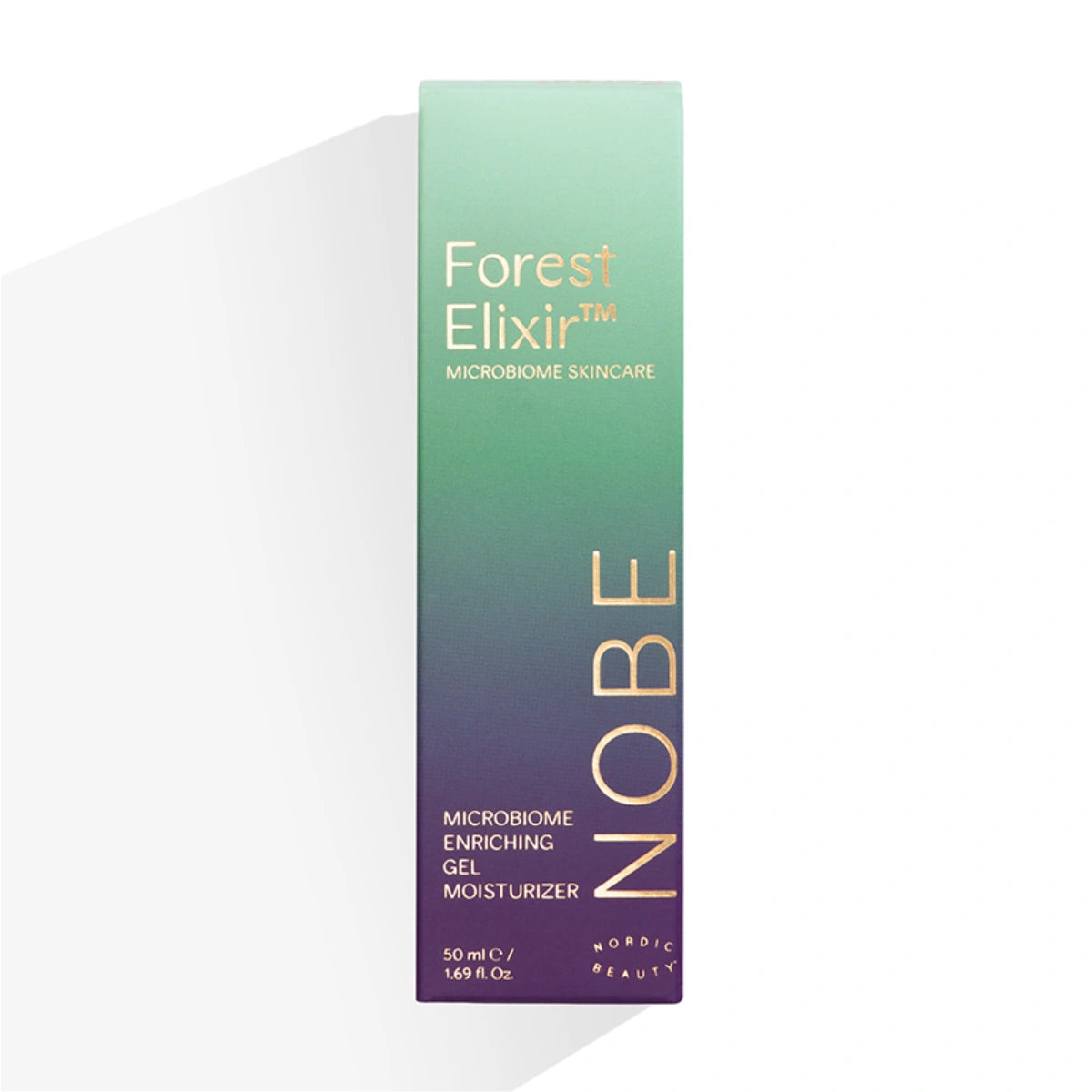 NOBE Forest Elixir Microbiome Enriching Gel Moisturizer 50 ml sisältää innovatiivista Re-Connecting Nature® -metsämikrobiuutetta.