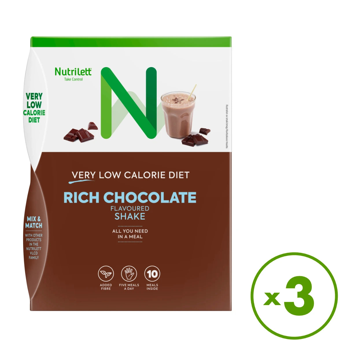 Nutrilett Rich Chocolate Shake VLCD  ruokavalionkorvike 3x10x35 g