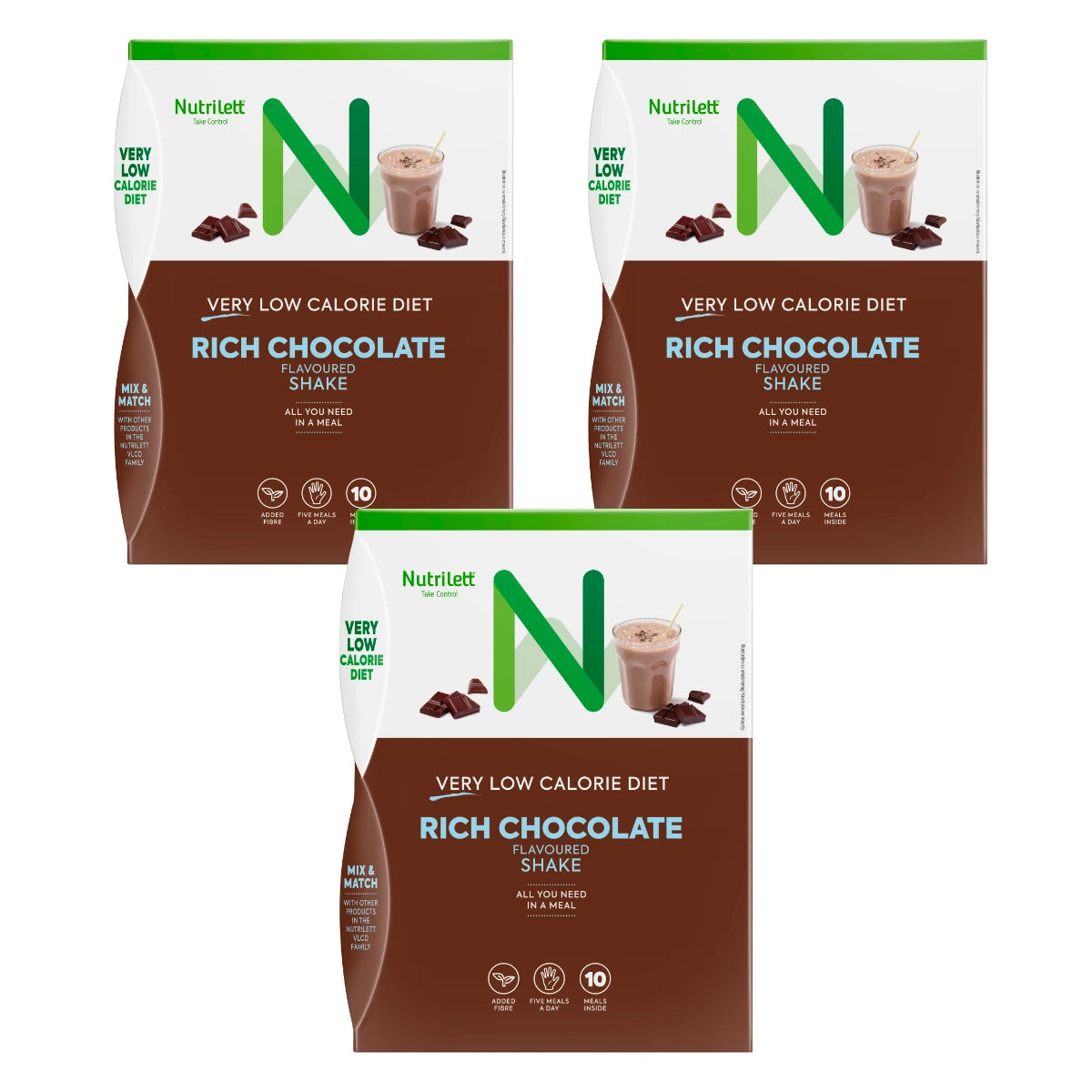 Nutrilett Rich Chocolate Shake VLCD  ruokavalionkorvike 3 pakkauksen säästöpakkaus