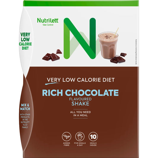 Nutrilett Rich Chocolate Shake VLCD ruokavalionkorvike 10 x 35 g – täyteläinen suklaapirtelö erittäin niukkaenergiseen ruokavalioon