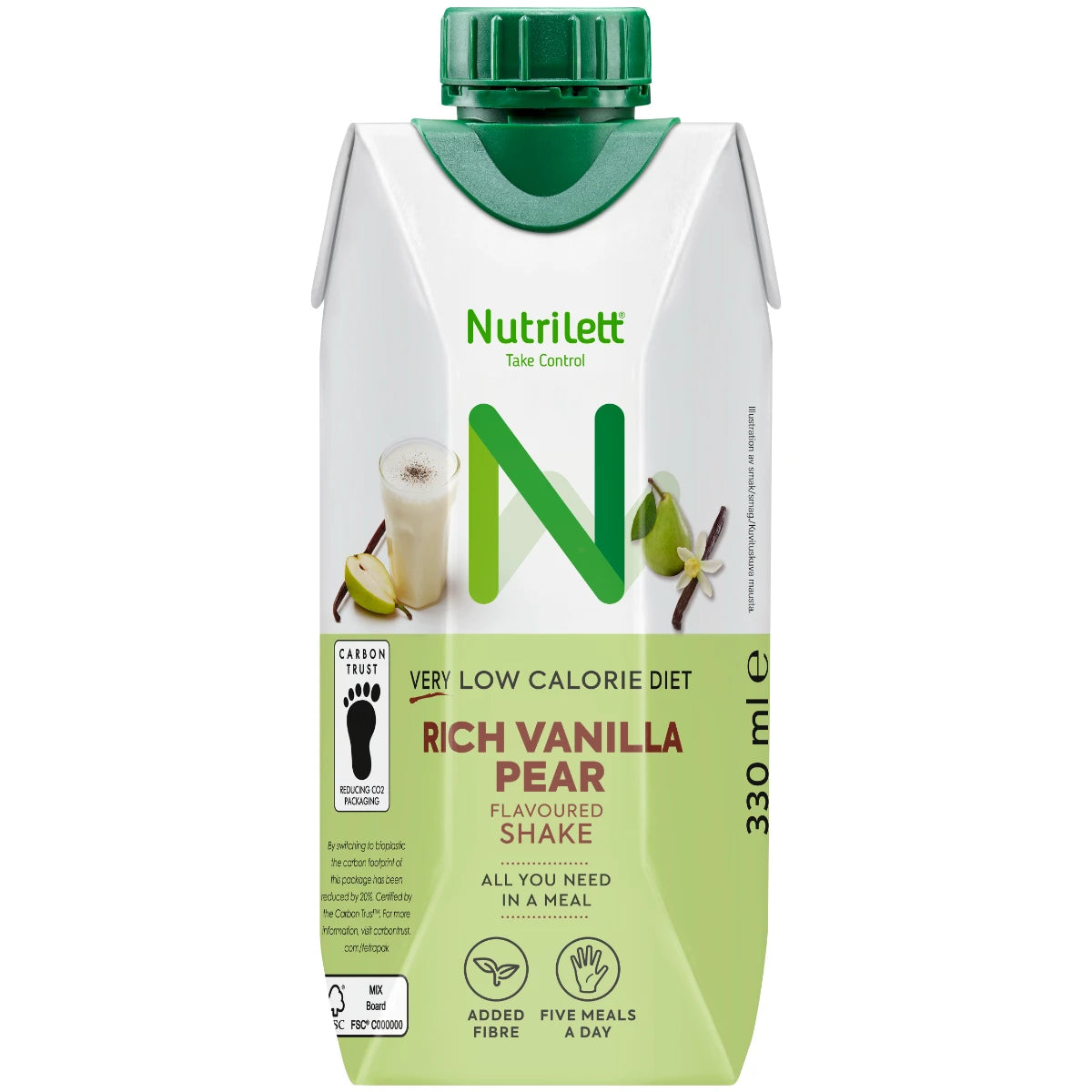 Nutrilett Rich Vanilla &amp; Pear VLCD ruokavalionkorvike 330 ml – vaniljan ja päärynän makuinen valmisjuoma