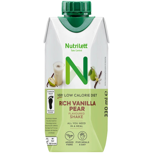 Nutrilett Rich Vanilla &amp; Pear VLCD ruokavalionkorvike 330 ml – vaniljan ja päärynän makuinen valmisjuoma