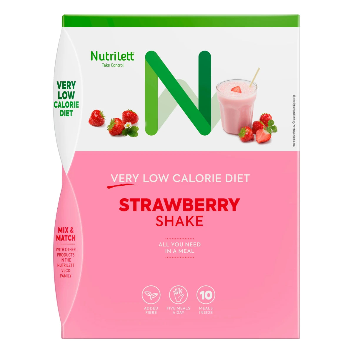 Nutrilett Strawberry Shake VLCD ruokavalionkorvike 10x35 g