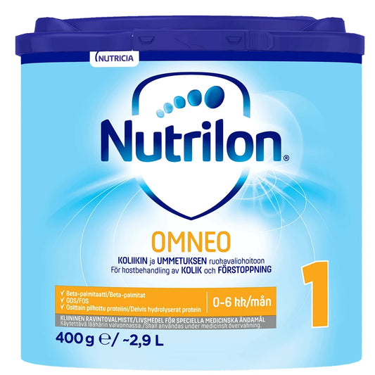 NUTRILON Omneo 1 400 g imeväisen kliininen ravintovalmiste koliikin ja ummetuksen ruokavaliohoitoon