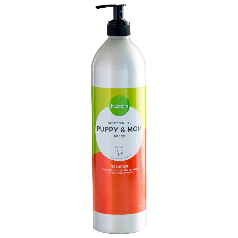 NUTROLIN Puppy & Mom 1000 ml ravintoöljy koiraemoille ja koiranpennuille