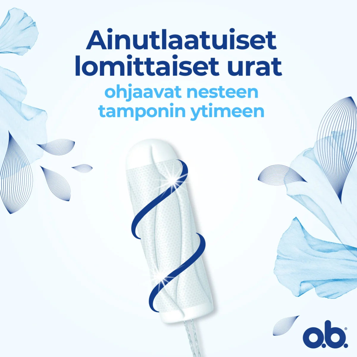 O.B. Procomfort Normal tamponi ainutlaatuiset urat ohjaavat nesteen tamponin ytimeen