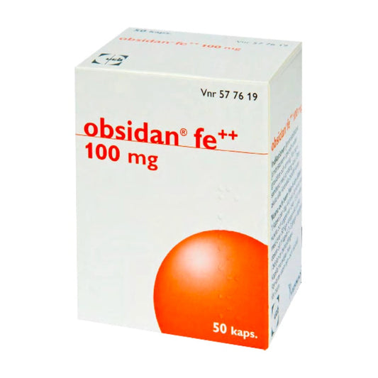 OBSIDAN FE++ 100 mg kapseli, kova 50 kapselia